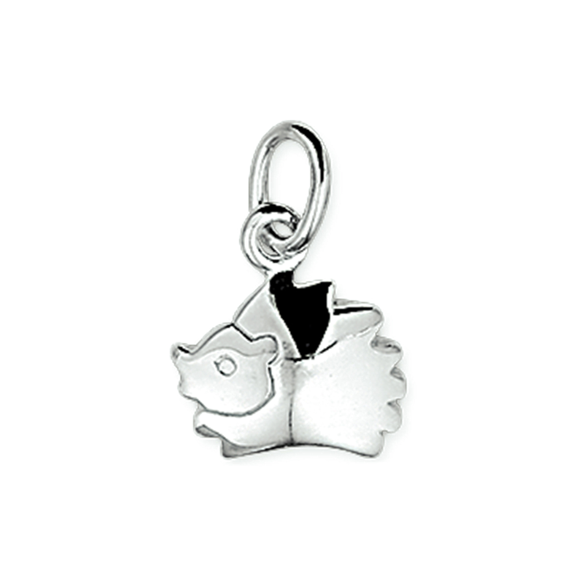 hanger egel zilver wit