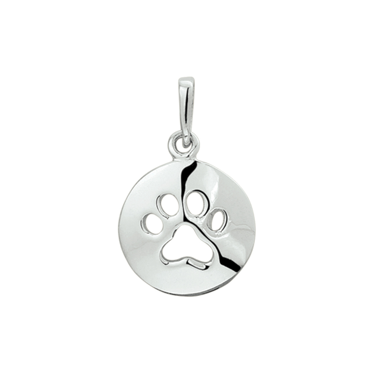hanger hondenpoot zilver gerhodineerd