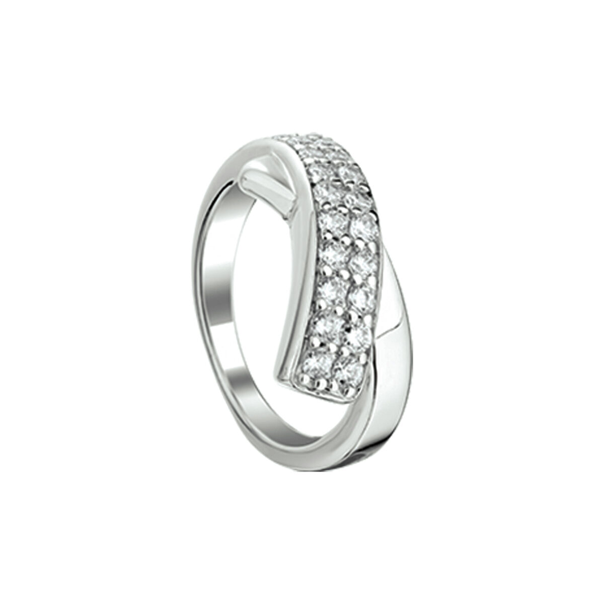 Zilver Dames ring met Zirconia