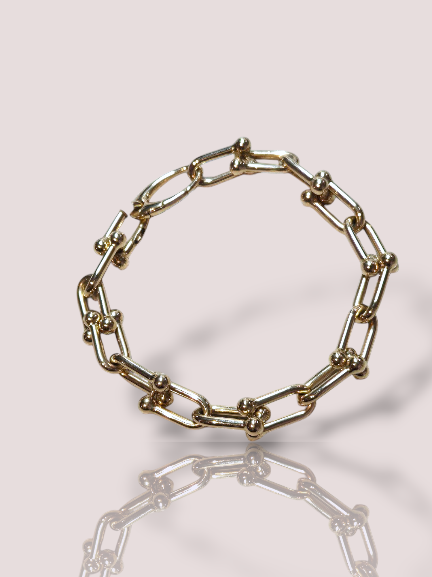 Deze prachtige House of Bruens armband is gemaakt van 18k geel goud en heeft een stijlvolle schakelontwerp. Het is perfect voor dagelijks gebruik en past goed bij elke outfit. Draag deze armband alleen voor een subtiele en klassieke uitstraling, of combineer het met andere armbanden voor een trendy gelaagde look. Een tijdloos stuk dat niet mag ontbreken in jouw sieradencollectie! De armband is 20,5 cm lang en bestaat uit 16 schakels.
