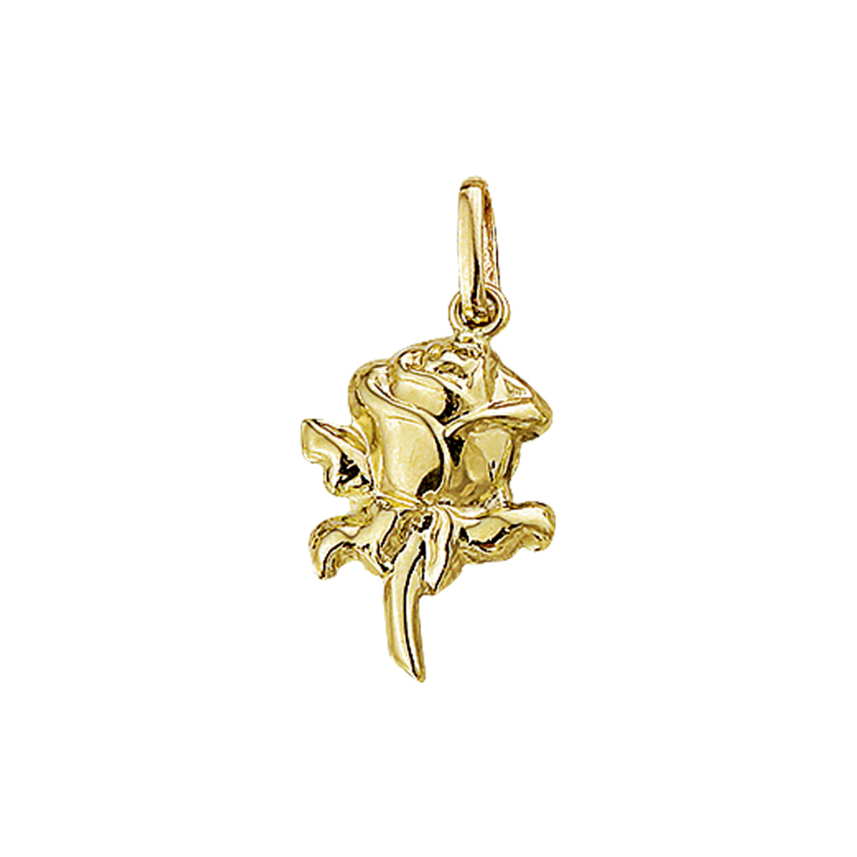 hanger roos 14K geelgoud