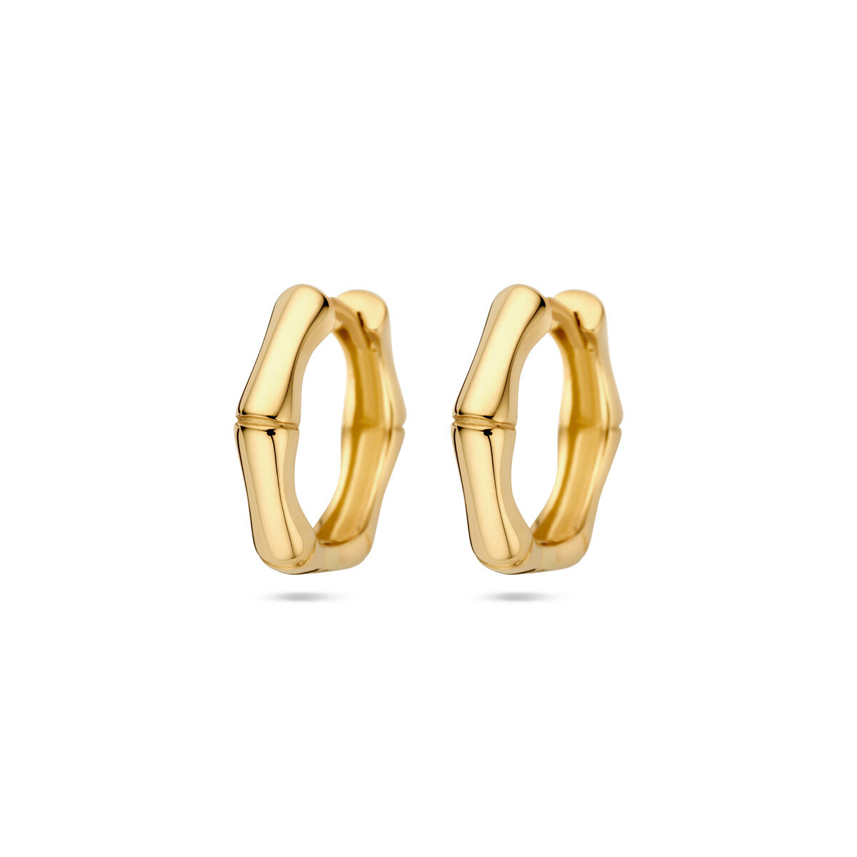 14k Geelgouden klapoorringen met een afmeting van 16x3.5mm.