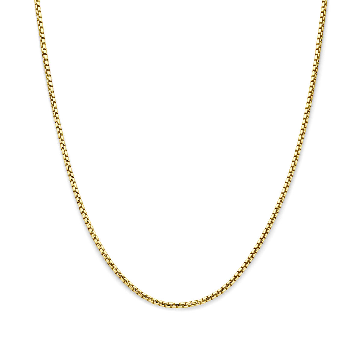 14k Geelgouden collier met een kern van 925 zilver. Het collier heeft een schakelbreedte van 3,0mm en een draaglengte van 45cm. Uitgevoerd met karabijnsluiting.