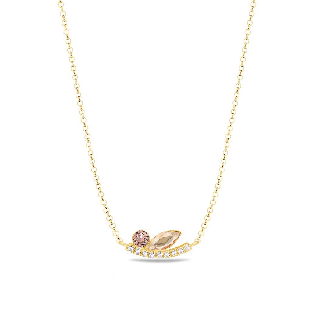 Spark NCVNG2201GSVR Brindille Necklace Gilded Golden Shadow