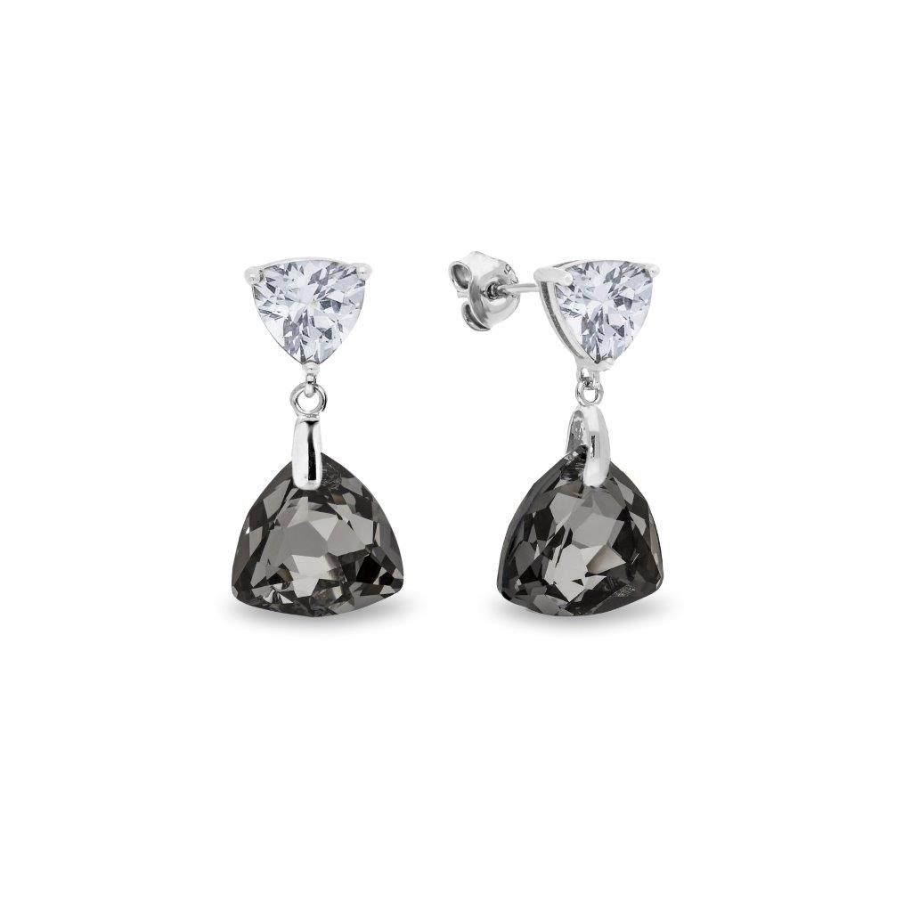 Spark KK6434CSN Trigone Earrings Silver Night