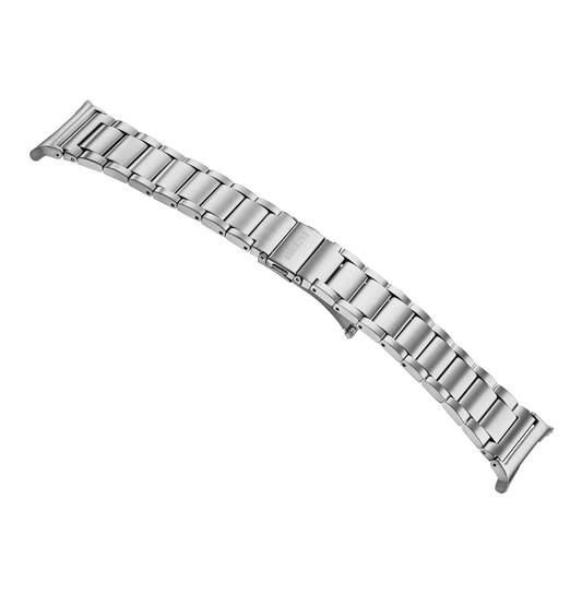 Dit is een zilverkleurige horlogeband van het merk Samsung uit de serie Galaxy Watch Ultra