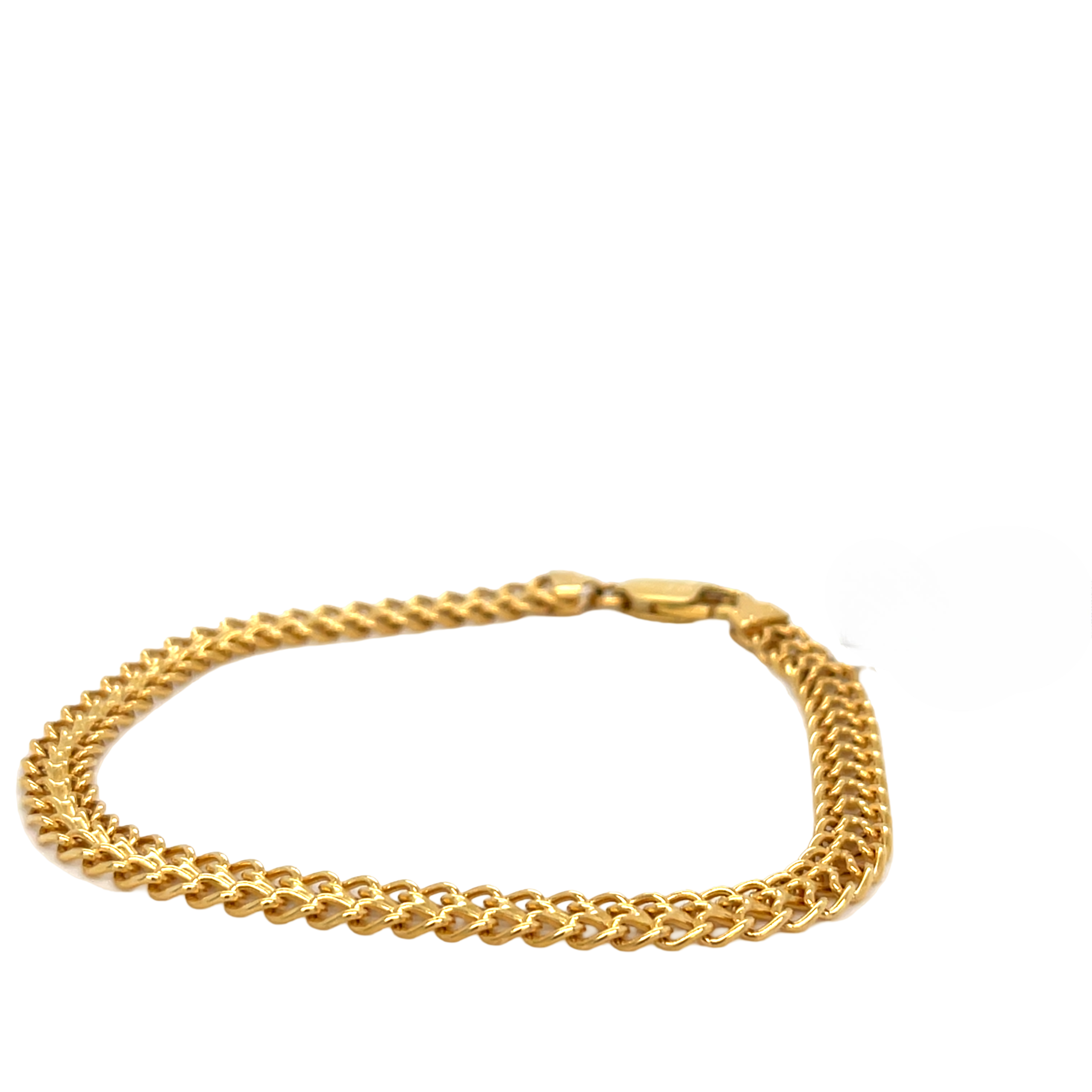 OCCASION 18KRT GOUDEN ARMBAND DUBBELE GOURMET SCHAKEL