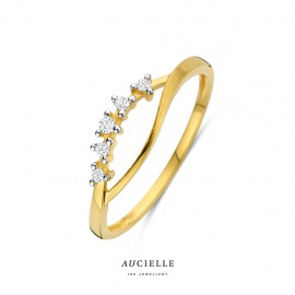 Gouden ring met zirkoon