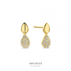 Gouden oorbellen 18 kt met diamant
0.252 ct