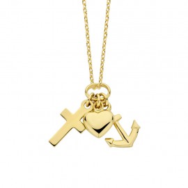Hanger in 18 kt "geloof, hoop en liefde"
Ketting niet inbegrepen