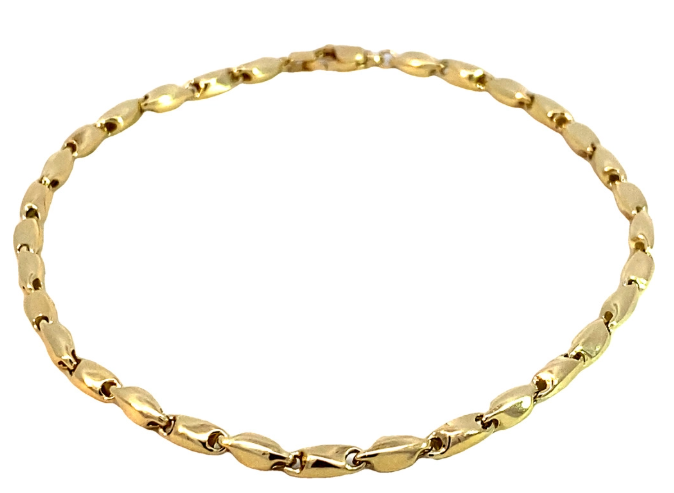 Prachtige 14krt geelgouden armband van het merk Monzario. De armband heefte en lengte van 19cm.

Referentienummer: 837AGEEL