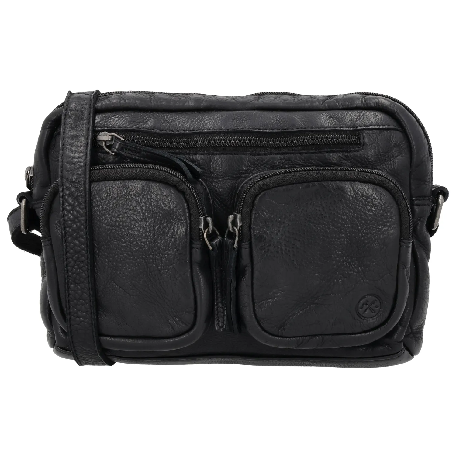 Ben je op zoek naar een stijlvolle en praktische schoudertas? Dan is deze schoudertas van Hide & Stitches perfect voor jou! De schoudertas is gemaakt van leer waardoor het een mooie uitstraling heeft. Het hoofdvak biedt voldoende ruimte en heeft meerdere opbergmogelijkheden, ideaal voor het organiseren van je spullen. Aan de voorkant zijn drie handige ritsvakken geplaatst, perfect voor het opbergen van kleinere items. Ook aan de achterkant is een extra vakje te vinden. De verstelbare schouderband zorgt ervoor dat je de tas comfortabel kunt dragen, aangepast aan jouw voorkeur.