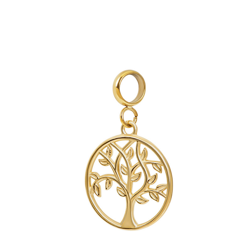 De bedel Life van iXXXi Connect is gemaakt van stainless steel en is voorzien van een goud-, rosé goud- of zilverkleurige plating. De bedel bestaat uit cirkel met hierin een sierlijke boom. De bedel heeft een afmeting van 20 mm x 15 mm