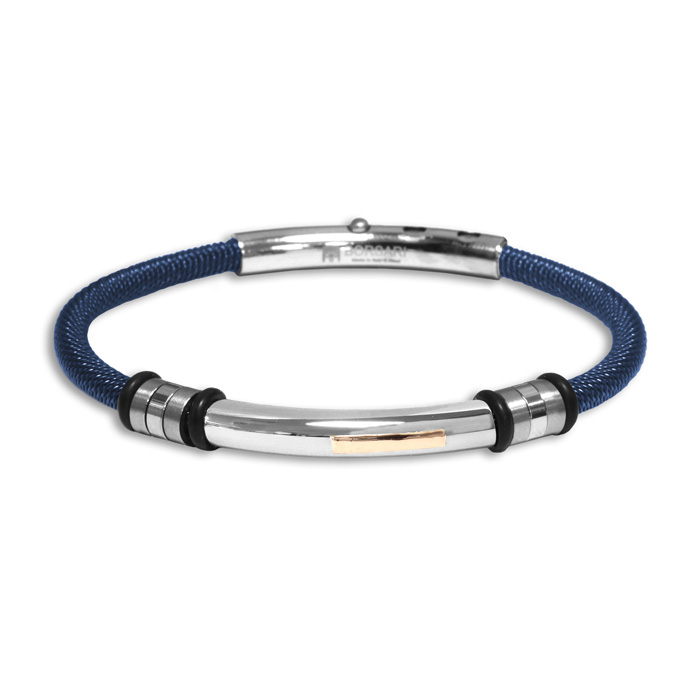 Borsari Armband Audace Acciaio Staal met roségoud BR-AUD18B