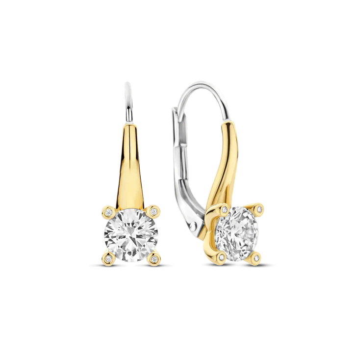 Deze TI SENTO oorbellen 78009ZY stralen verfijnde elegantie uit, met een mix van klassieke charme en moderne flair. Gemaakt van hoogwaardig 925 sterling zilver en afgewerkt met een stralende vergulding, tonen deze oorbellen een briljant geslepen cubic zirconia, subtiel geplaatst in een tijdloze vierpoots zetting voor maximale schittering. Onderstreept maar onmiskenbaar glamoureus, belichamen deze solitaire oorbellen moeiteloze verfijning en zijn ze een must-have in elke sieradencollectie. Nikkelvrij en hypoallergeen, bieden ze de hele dag luxe zonder compromis. Deze schitterende oorbellen voegen een vleugje gouden warmte en tijdloze uitstraling toe aan elke look.

