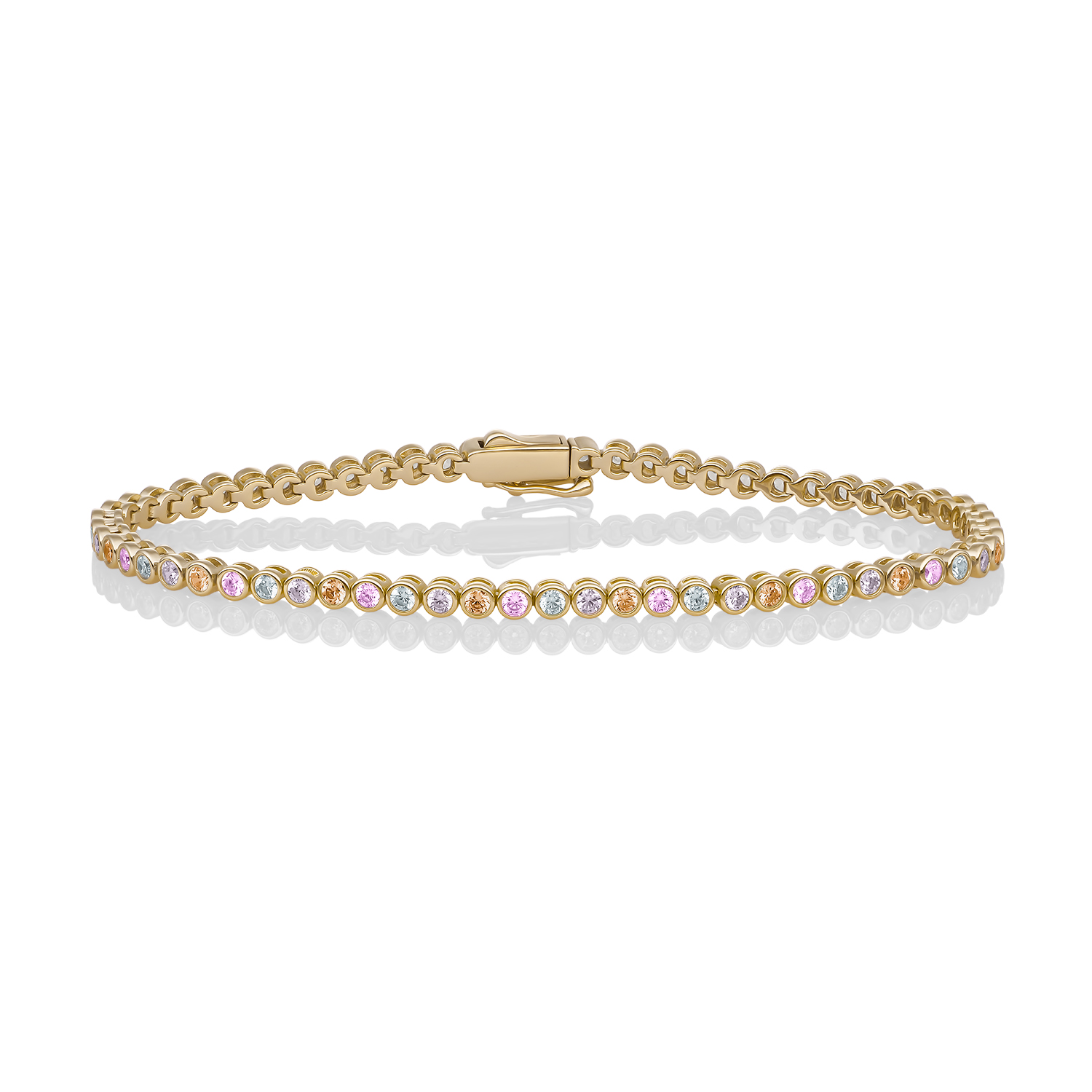 Sparkling Jewels armband | zilver verguld | LK-TBG-02-M-MULTI
