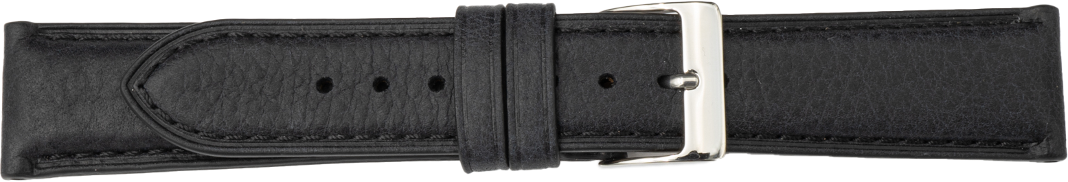 Zwart Lederen Horlogeband 108824