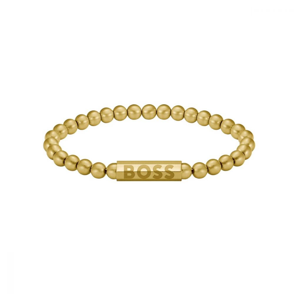 BOSS JEWELS HBJ1580666M SPHERE METAL Mannen Armband 19cm
Deze armband van BOSS uit de SPHERE METAL serie met artikelnr. HBJ1580666M is een stoer sieraad voor de echte BOSS klant. De stalen goudkleurige armband is voorzien van bolletjes en sluit met een magneetsluiting. In het midden van de armband zit een goudkleurige tussenschakel die goed opvalt in het geheel. Op de schakel staat het BOSS logo gegraveerd. De armband heeft een lengte van 19cm en is goed te combineren met andere sieraden van BOSS. 

Het merk:
HUGO BOSS is afgestemd op levensstijlen waar het gaat om kwaliteit en precisie. Het wereldwijde fashionlabel is verdeeld in twee merken: BOSS en HUGO. Het merk BOSS biedt geavanceerde, moderne horloges gericht op kwaliteit en design om een onberispelijke look te creëren – of het nu zakelijk, casual of sportief is. Ontdek de nieuwe horlogecollectie die bewijst dat details echt het verschil maken.

Specificaties:
- Artikelnr: HBJ1580666M
- Bolletjes armband
- Materiaal: Staal
- Goudkleurig
- Lengte: 19cm