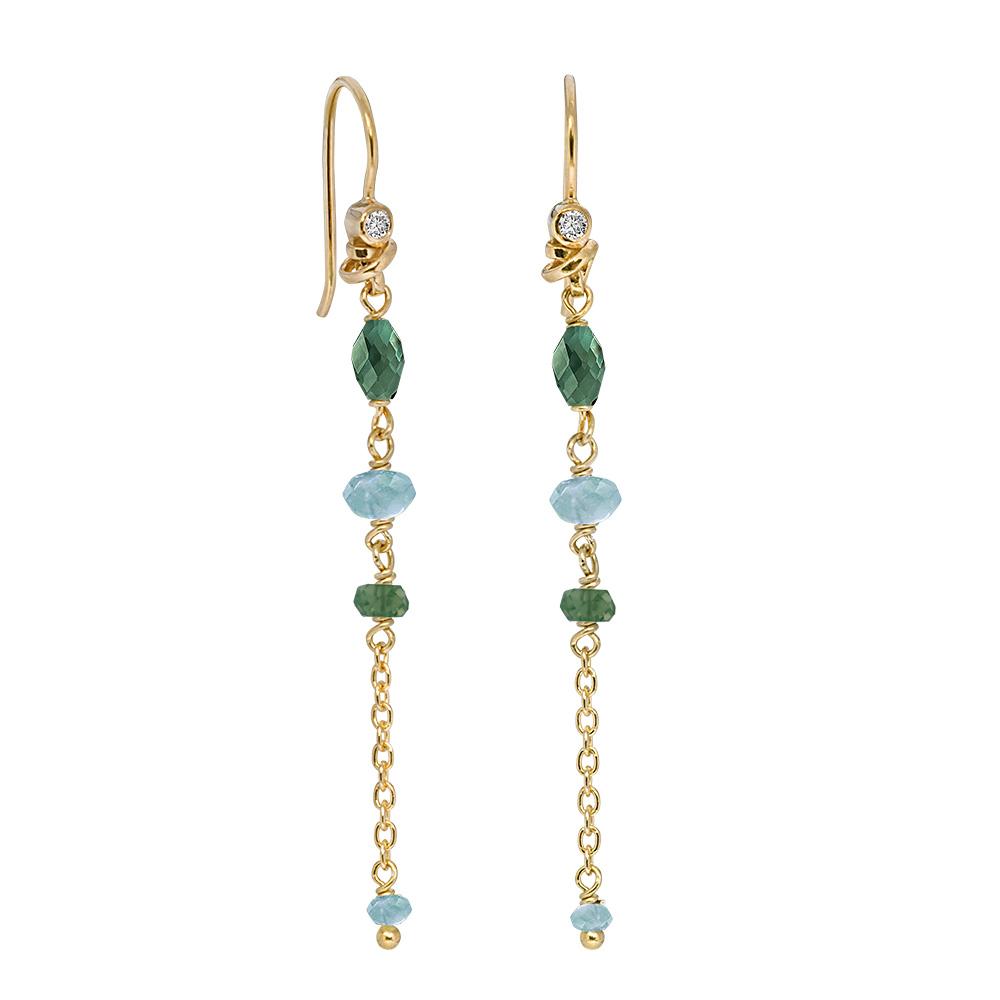 Oorbel - Minetta (GP) (Groene Onyx)