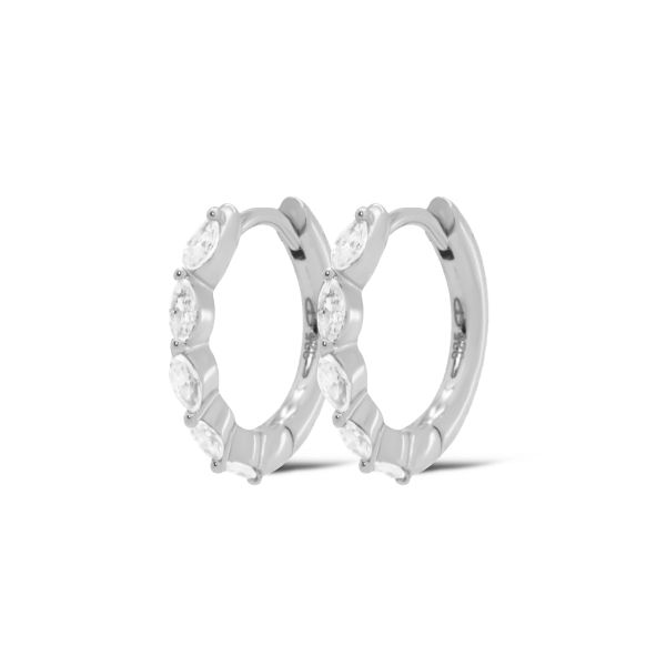 Karma oorringen BERRY Oval | zilver | zirkonia's | 12mm | H623S