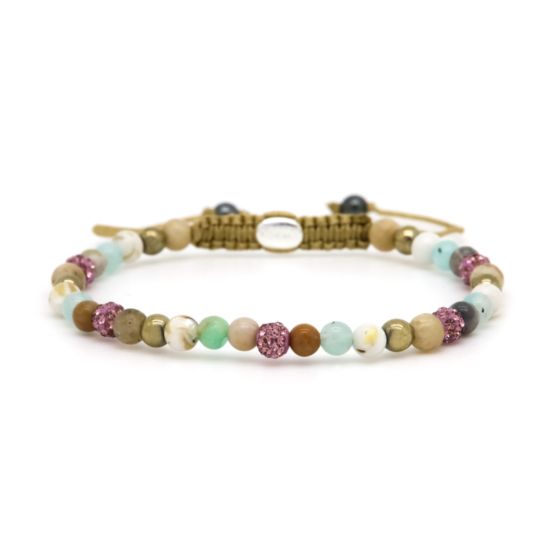 Karma armband, Spiral INDIRA XXS (purple crystal)