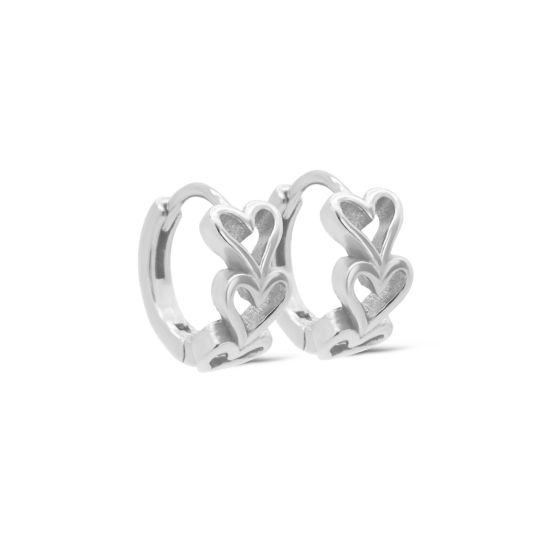 Karma oorringen VIVE Heart | zilver | 12mm | H625S