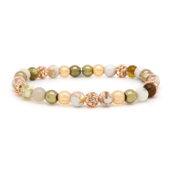 Karma armband, Spiral ORLA XS Elastic (rosegold crystal)