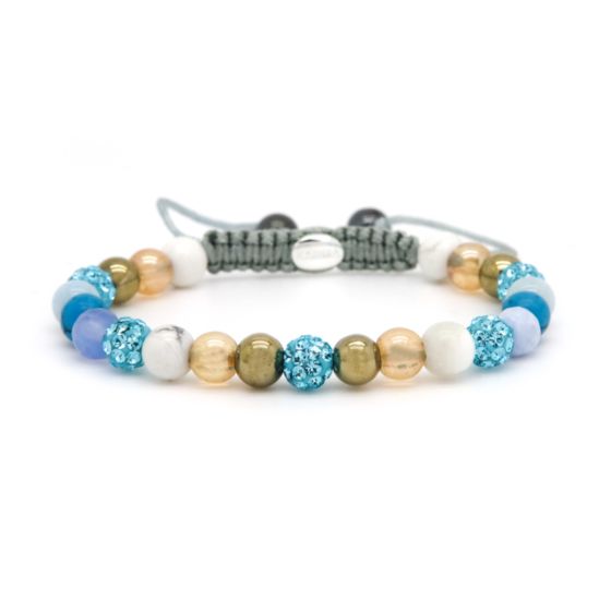 Karma armband, Spiral SKYLAR XS (blue crystal)