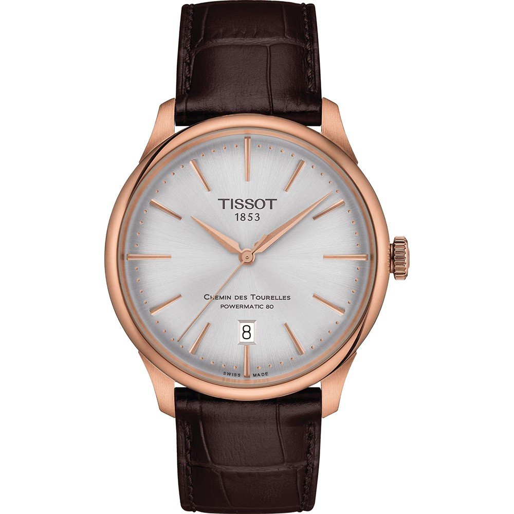 De Tissot Chemin des Tourelles rosé, is een elegante polshorloge met een roestvrijstalen kast en bruine horlogeband. Dit horloge beschikt over een datumaanduiding. Perfect te dragen bij zowel zakelijke als casual gelegenheden voor een verfijnde uitstraling. Combineer met een wit overhemd of een stijlvol donker pak voor een complete look.