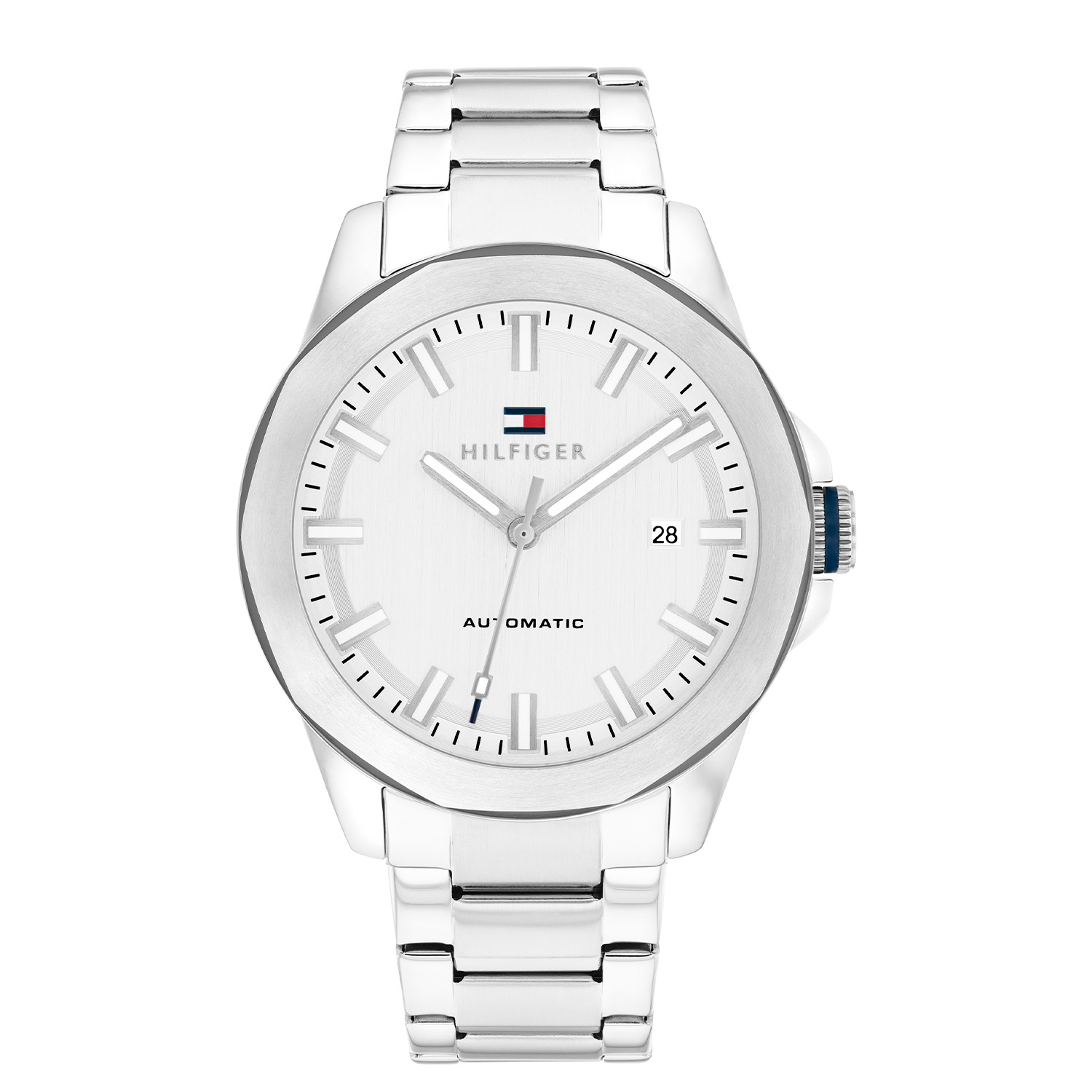 Tommy Hilfiger TH1710695 Horloge Heren Automaat 42mm
Dit specifieke horloge van Tommy Hilfiger uit de Lars serie met artikelnr: TH1710695 is een stijvol herenhorloge die niet in je collectie mag ontbreken. Het herenhorloge heeft een stalen kast met 10 hoekige bezel en een zilverkleurige wijzerplaat met een datum en lumibrite inleg in de wijzers en uurstrepen. Dit model heeft een automatisch uurwerk en loopt op de beweging van de pols. Aan de kast zit een stalen schakelband met een vouwsluiting. Het horloge heeft een mineraalglas, een afmeting van 42mm en is 5ATM.  

Het merk:
Sinds de lancering van het merk in 1985 is Tommy Hilfiger wereldwijd bekend geworden als pionier van de klassieke Amerikaanse coole stijl. Geïnspireerd door de iconische popcultuur en het Amerikaanse erfgoed. De dames en herencollectie van dit seizoen bestaan uit minimalistische silhouetten en rustieke lederen details. De herenhorlogecollectie biedt iconische uurwerken met roestvrijstalen, lederen en siliconen banden.

Specificaties:
- Mineraalglas
- Ronde kast 42mm
- Stalen horlogekast
- Zilverkleurige wijzerplaat
- Stalen schakelband 
- 5ATM