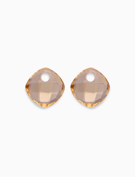 Oorstenen | Cushion Cut - Licht Goud Citrine Quartz
