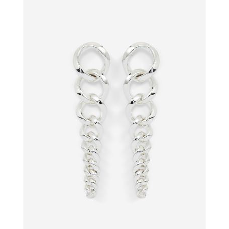 Buddha to Buddha Earrings Chain Gradient Silver Set
