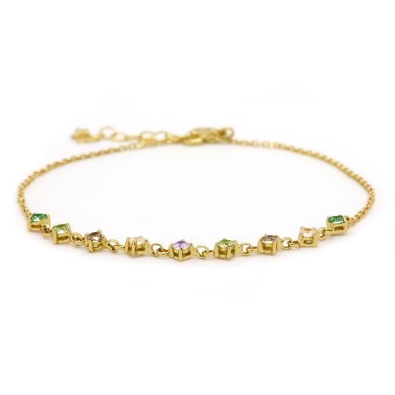 zilveren Karma enkelband, NINA Goldplated
