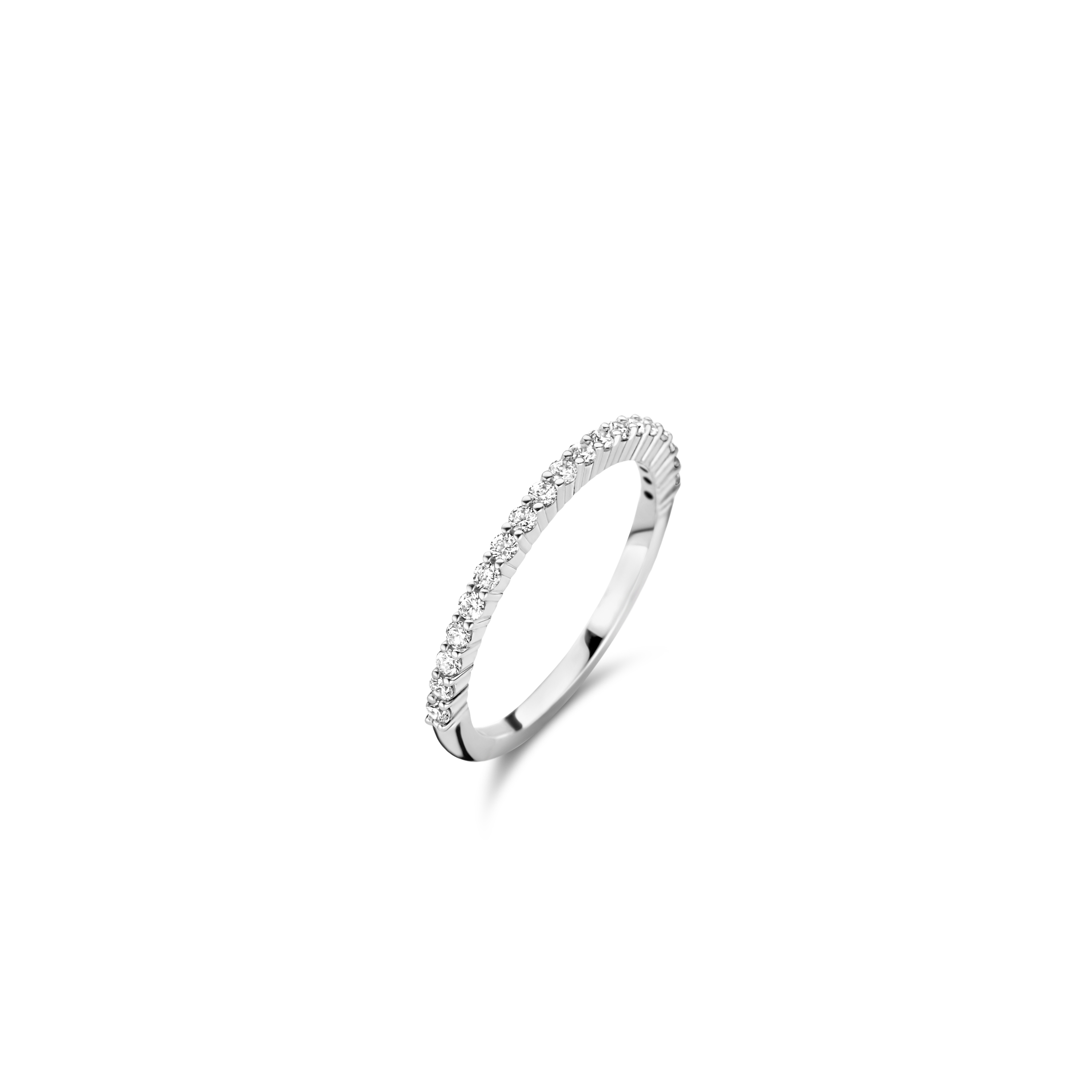 Ti Sento Milano - Zilveren damesring bezet met zirconia's - 12268ZI/54