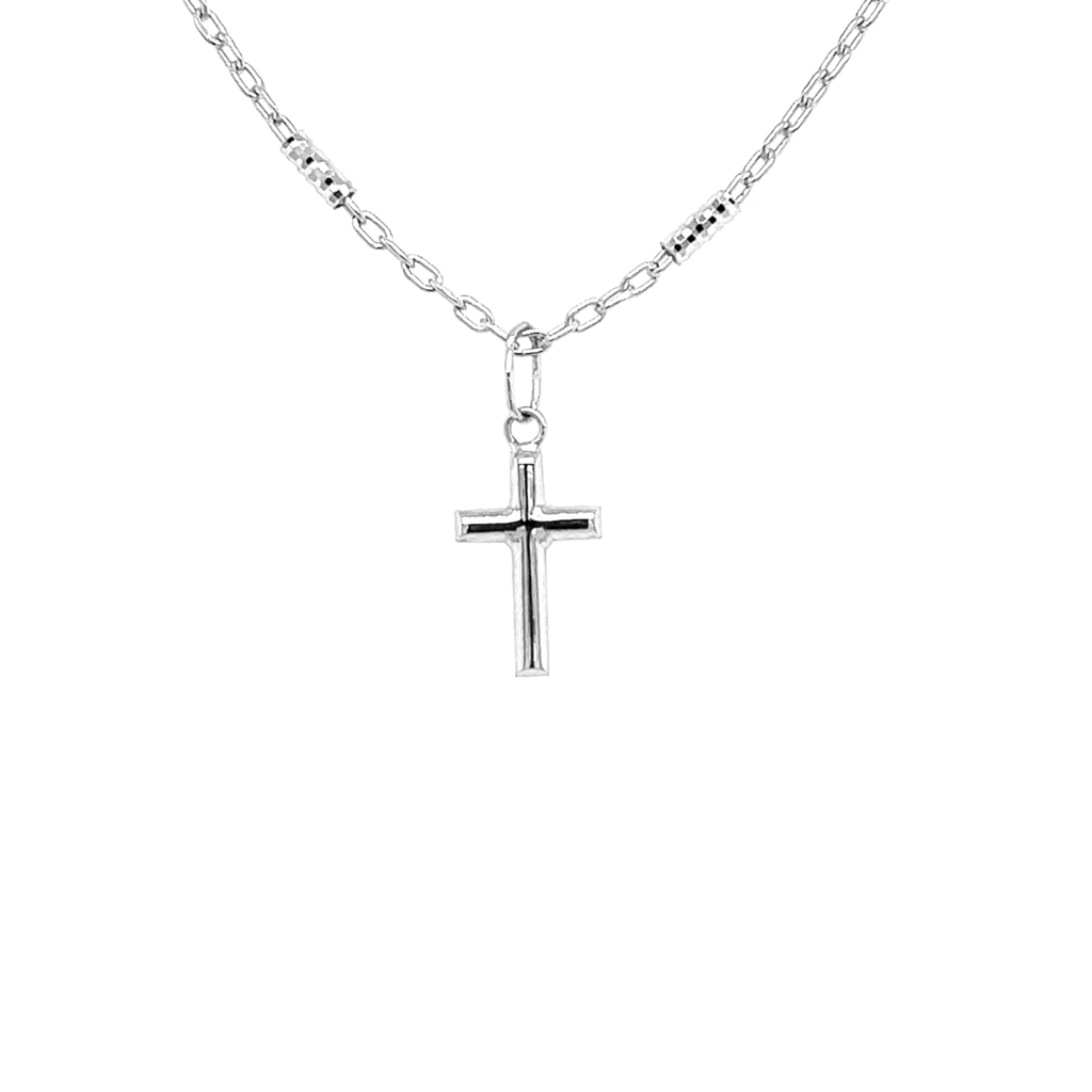 De witgouden kruishanger met modelnummer WH0553 is een elegante hanger die behoort tot de categorie sieraden, specifiek het type hanger. Dit sieraad is gemaakt van witgoud en ideaal om te dragen aan een fijne ketting voor een verfijnde look. Perfect om dagelijks te dragen of als speciaal cadeau voor dierbaren.