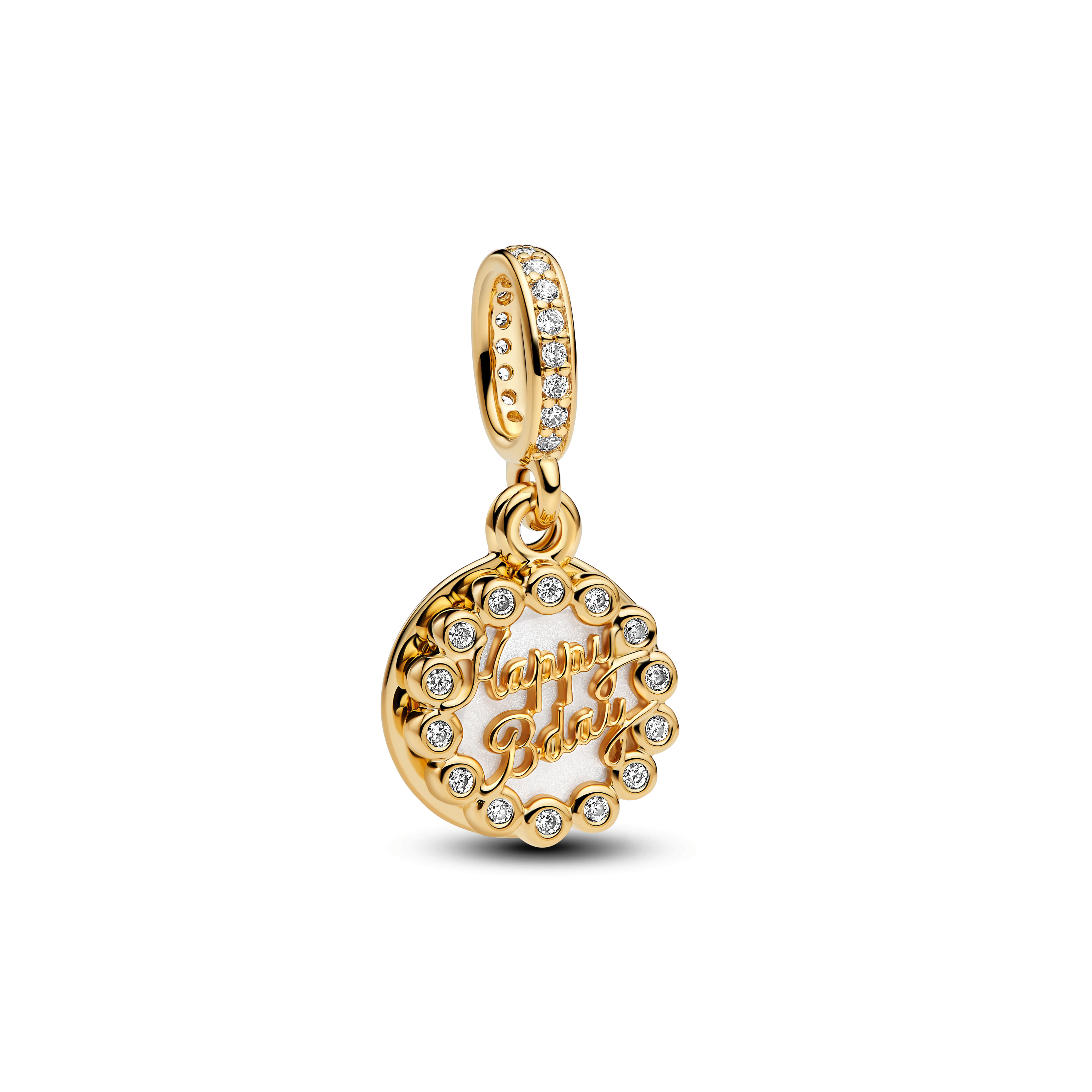 Pandora - Happy Birthday Shine, met man-made parelmoer en zicronia's - 763787C01