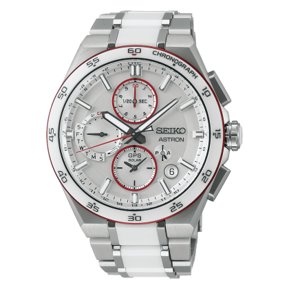 Het SEIKO 5X83 kaliber is een prestigieuze analoge GPS Solar Dual-Time Chronograaf. Dit horloge kan met een eenvoudige druk op de knop overal ter wereld zich instellen op de juiste tijdzone en hiermee de juiste lokale tijd weergeven.