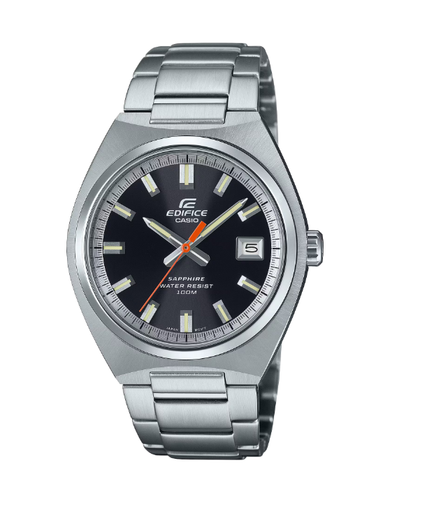 Een analoog EDIFICE motorsportuurwerk met wijzers voor uren, minuten en seconden, geïnspireerd op de klassieke sportauto.

De slanke, spiegelende lunette en ronde roestvrijstalen kast met een stralende haarlijn vormen een unieke combinatie voor een klassieke look met een solide uitstraling. De wijzerplaat van de EFB-109D-1A is glanzend zwart, geaccentueerd met een vleugje rood op de secondewijzer. De blauwe wijzerplaat van de EFB-109D-2A en de zilveren wijzerplaat van de EFB-109D-7A zijn elk afgewerkt met een zonnestraalontwerp met fijne lijnen die vanuit het midden naar buiten stralen.

Met de stevige roestvrijstalen band, het saffierglas en de 10-bar waterdichtheid ben je klaar voor alles wat er op je pad komt.

Deze sportieve, klassieke chronograaf neemt je in een fractie van een seconde mee van informele settings naar zakelijke bijeenkomsten.
