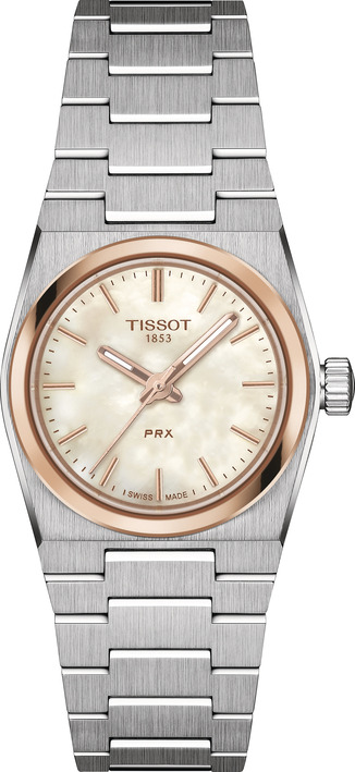 Diameter:25 mm
316L roestvrijstalen kast met roségouden PVD-coating
Zwitsers kwartsuurwerk
Krasbestendig saffierglas met antireflecterende coating
Parelmoer wijzerplaat