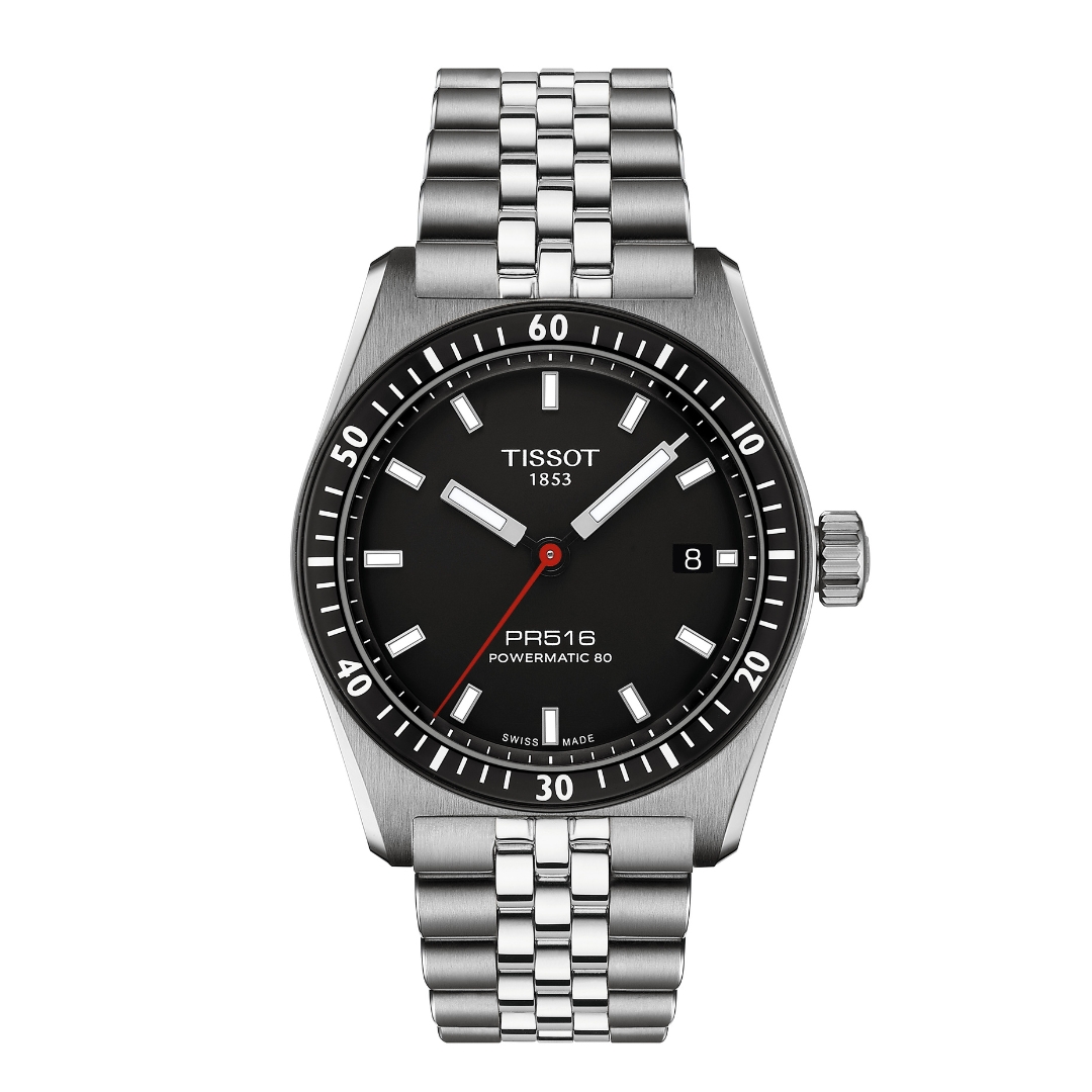 Tissot - PR516 Powermatic 80, automaat, 100 meter WR Saffierglas -  T1494071105100
