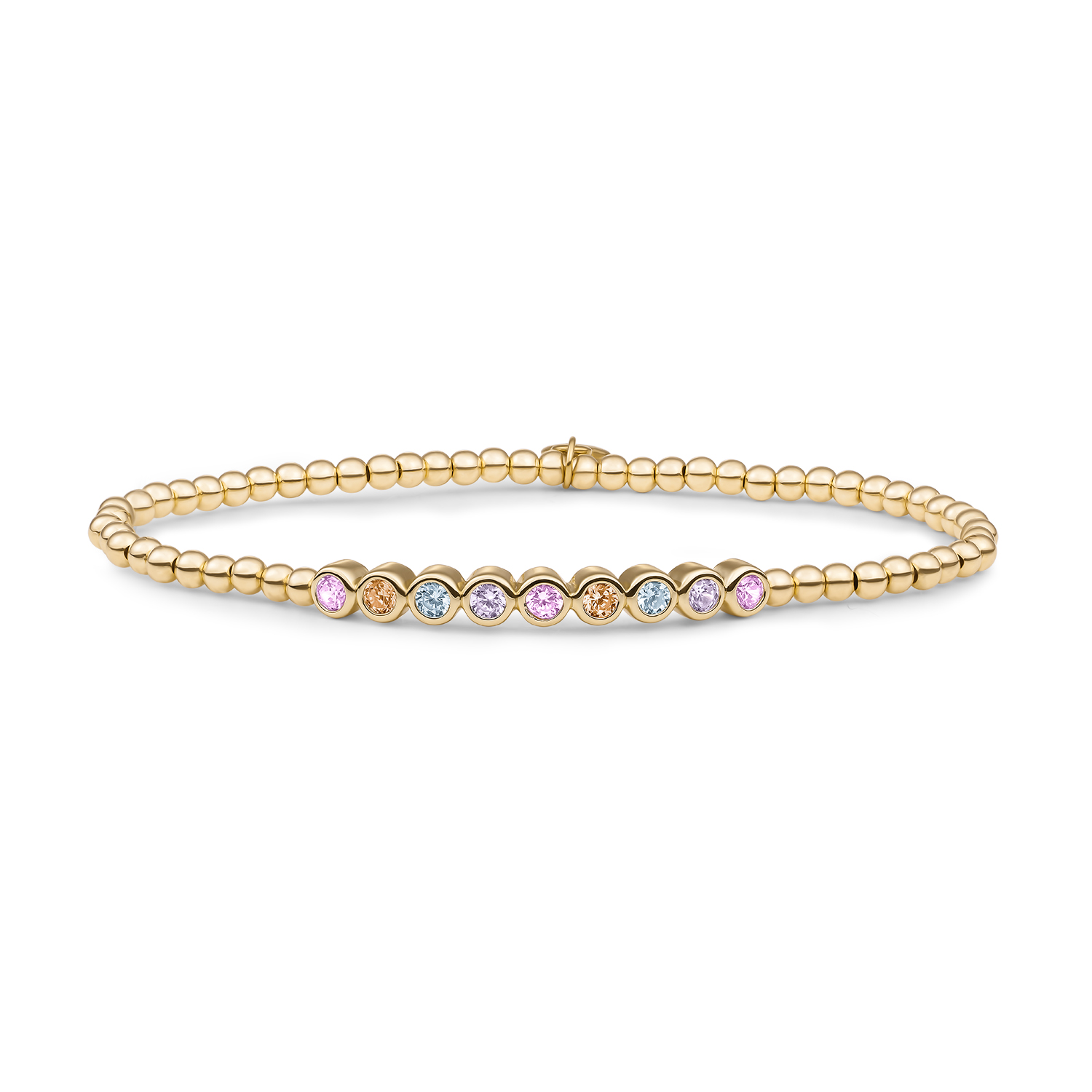 SPARKLING JEWELS ARMBAND CRYSTAL TUBE GOLD