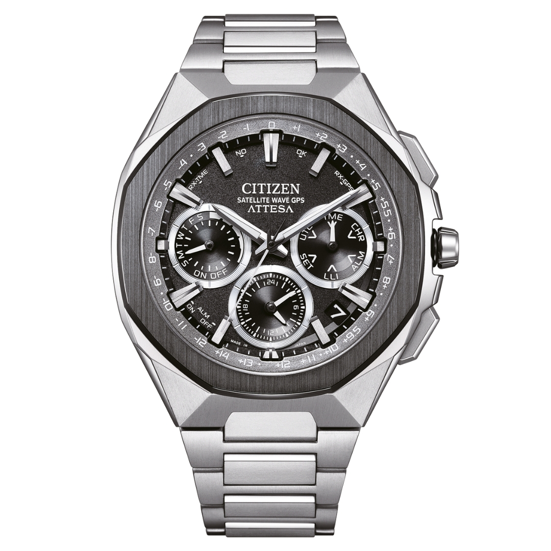Citizen - Attesa Satellite Wave, Eco-Drive Cal: F950, 100 meter WR, Saffierglas, Super Titanium - CC4104-53E