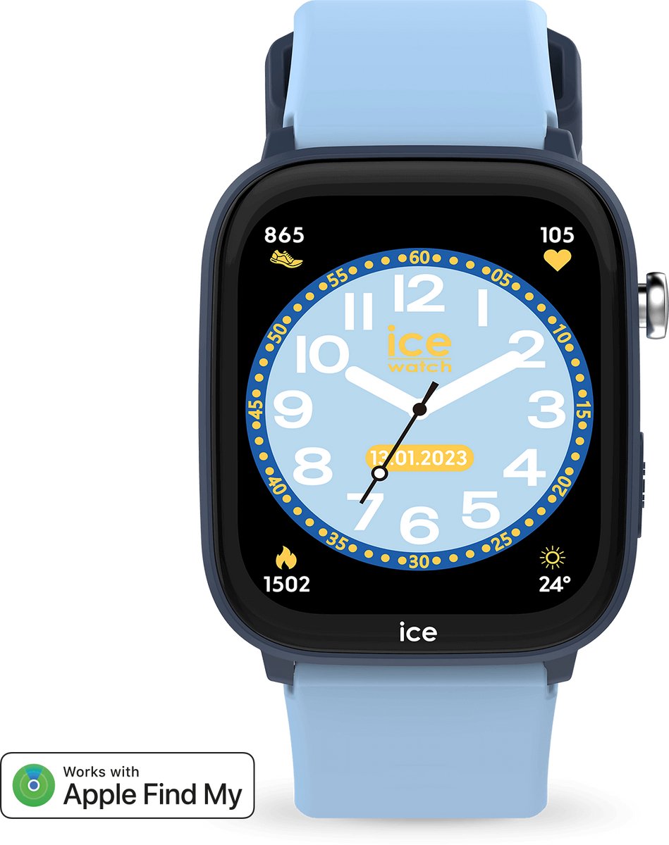 De Ice Junior Smartwatch met Find My functie van Apple, modelnummer 024548, biedt een innovatieve manier om verbonden te blijven. Met kenmerken zoals een datumfunctie, een behuizing van plastic/silicone en een blauwe band, is het de perfecte accessoire. Draag deze smartwatch comfortabel en strak om de pols voor maximale precisie en stijl.
