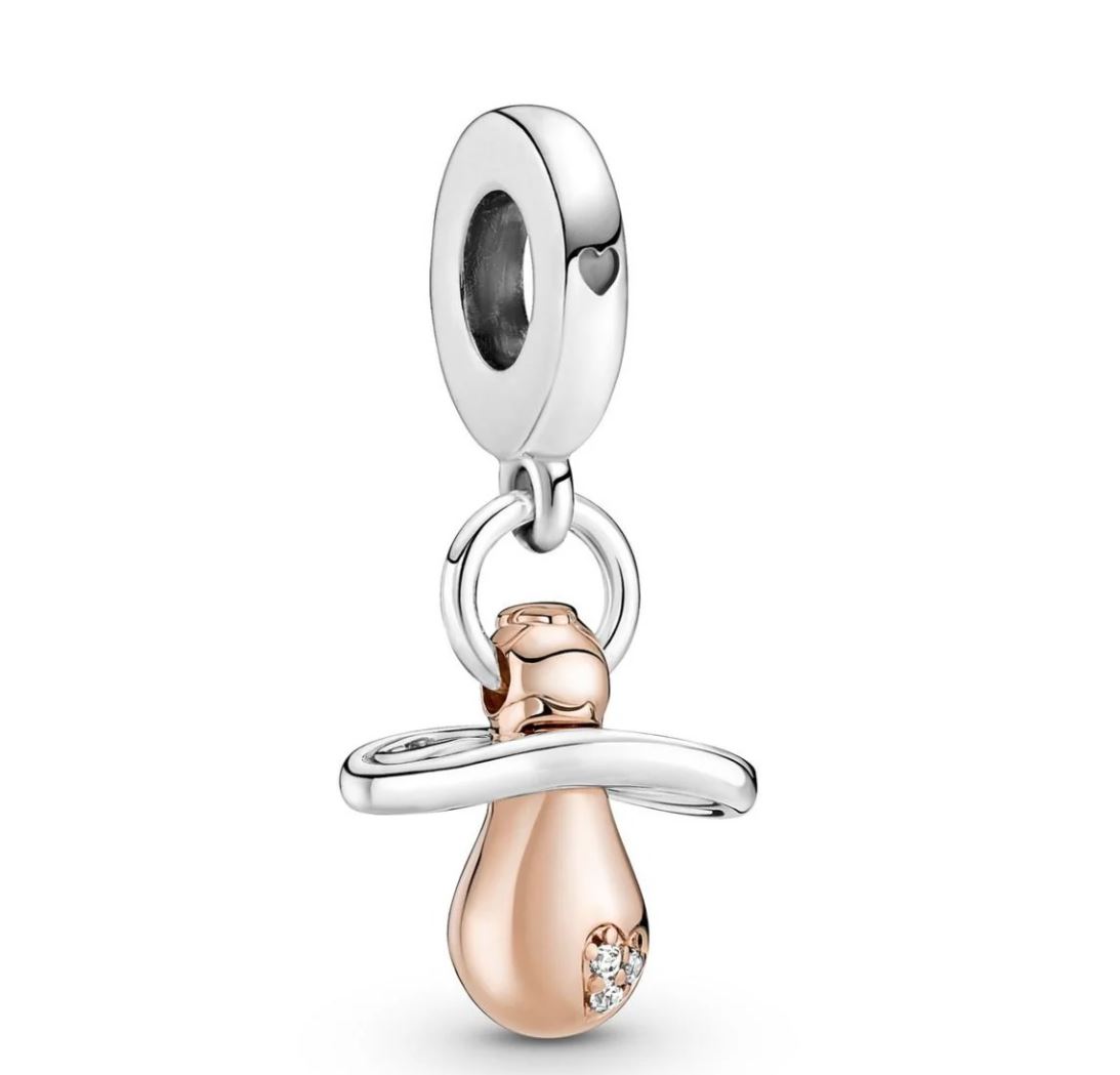 Pacifier rose gold-plated
