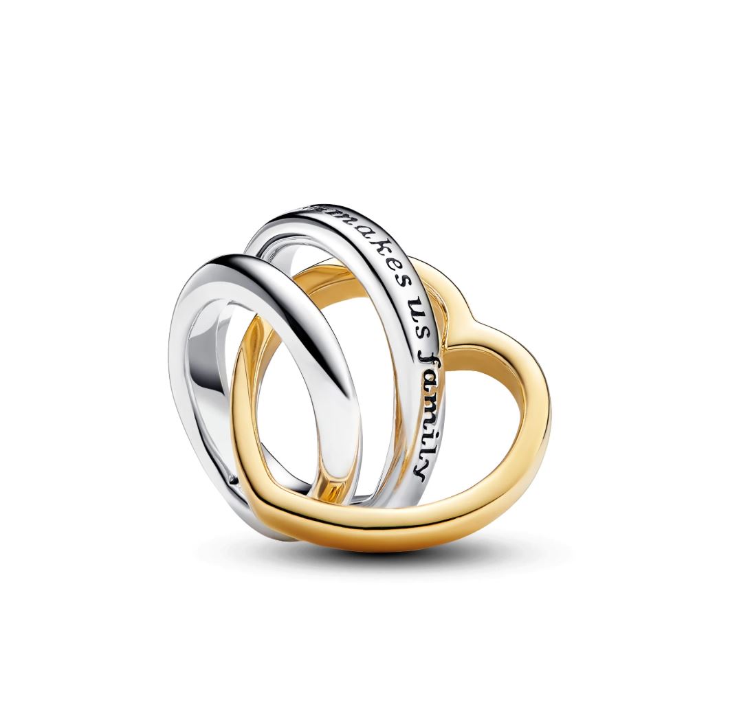 Pandora - Entwined hearts zilver verguld