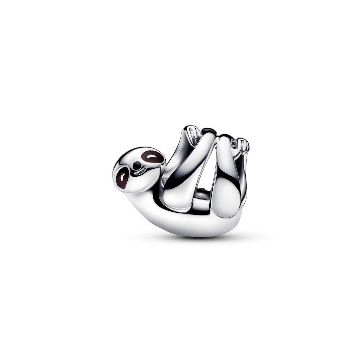 Pandora - Luiaard, Sloth sterling silver charm with brown and black enamel - 793331C01