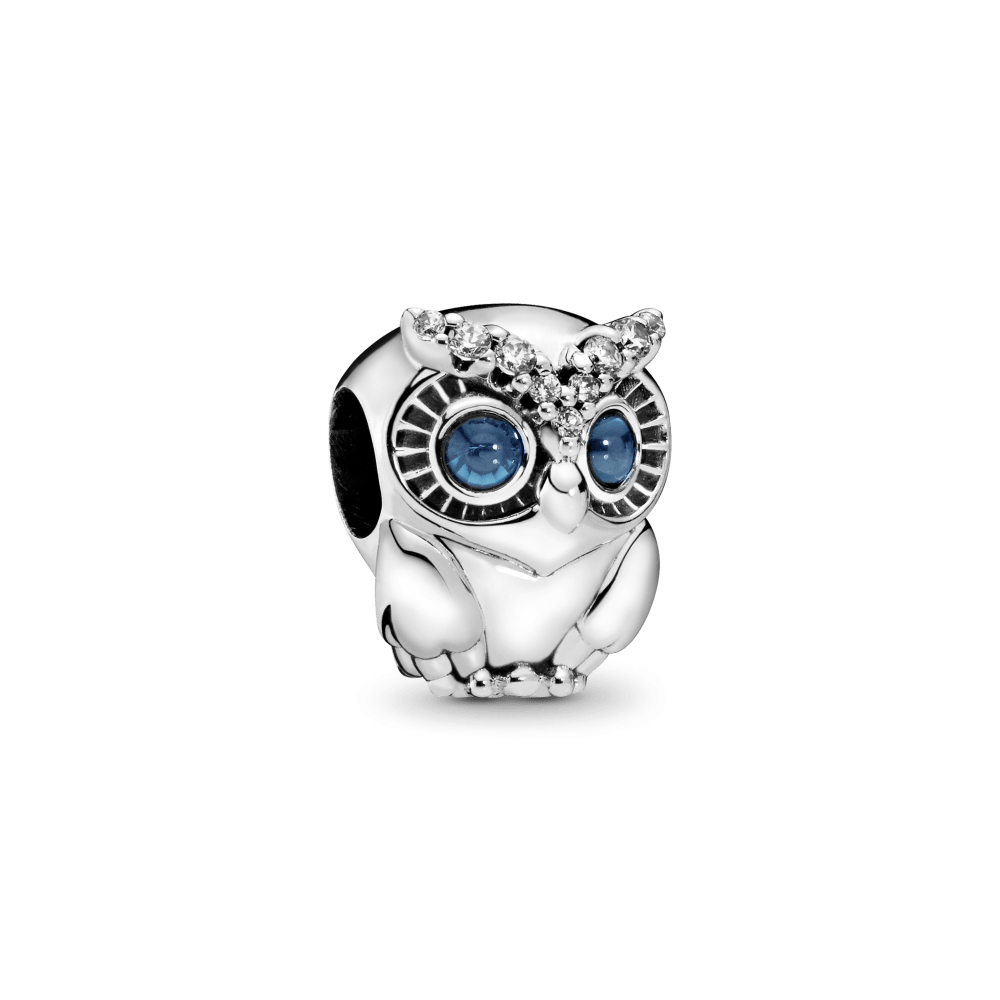 Pandora - Uil met blauwe zirconia ogen - 798397NBCB