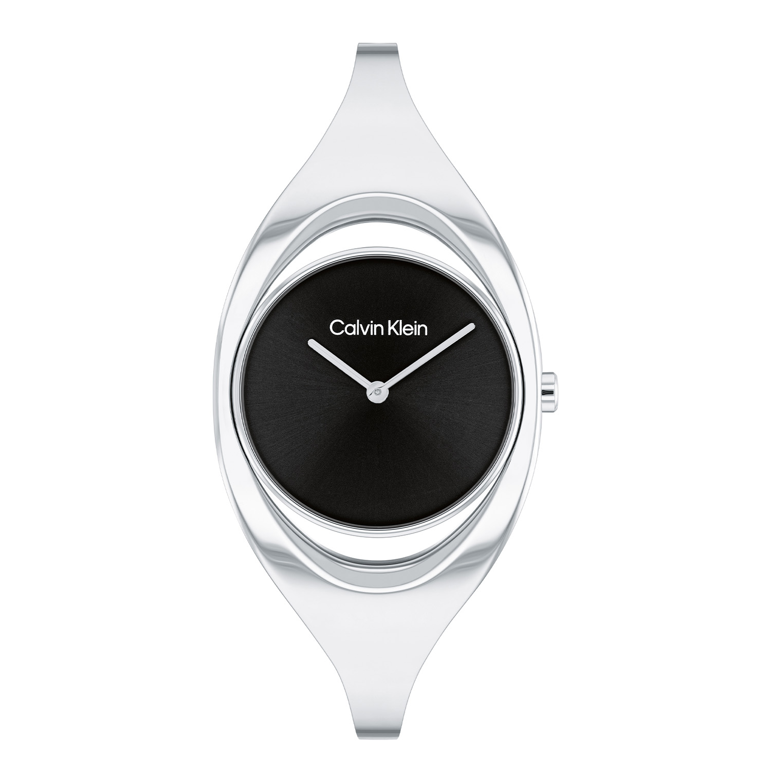 Calvin Klein CK25200423 Dames Staal Horloge 30mm 
Dit Calvin Klein dameshorloge met nr CK25200423 is een chique ontwerp. De stijlvolle zilverkleurige ronde stalen kast heeft een opening in de rand, dit geeft het klokje een zwevend effect in de band. Op de zwarte sunray wijzerplaat zijn de fijne wijzers mooi zichtbaar en staat de naam Calvin Klein afgedrukt. Het bezondere aan dit model is een doorlopende zilverkleurige bangle band. Het sierlijke horloge heeft een mineraalglas, een doorsnee van 30mm en is 3 ATM.

OVER CALVIN KLEIN
Calvin Klein is een wereldwijd lifestylemerk dat gewaagde, vooruitstrevende idealen en een verleidelijke, vaak minimalistische, esthetiek nastreeft. Calvin Klein werd groot in de jaren 70 door haar mode- en merkjeans collecties. In de jaren 80 lanceerde Calvin Klein haar spraakmakende ondergoed dat uitdrukkelijk van logo ’s voorzien was. Vanwege het grote succes is het merk ook succesvol uitgerold in Accessoires, Parfums, Home, Brillen, Golf, Horloges en Sieraden.
Sinds de oprichting in 1968 door Calvin Klein, heeft het merk haar reputatie opgebouwd als leider in de Amerikaanse mode, dankzij een cleane esthetiek en innovatieve ontwerpen. Calvin Klein wil haar publiek verleiden en inspireren door middel van provocerende beelden en opvallende ontwerpen die prikkelen. 

SPECIFICATIES:
- Mineraalglas
- Zilverkleurige stalen kast
- Zwarte sunray wijzerplaat 
- Zilverkleurige bangle band
- Ronde kastvorm, Ø 30mm
- 3 ATM