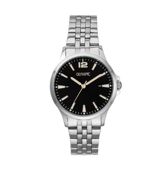 Olympic OL72DSS109 Dani Horloge Staal 32mm 
Dit unieke Olympic horloge met artikelnummer: OL72DSS109 is een dameshorloge met een classic sportieve uitstraling. Het horloge heeft een ronde stalen kast met een zwarte wijzerplaat met de 12, streepjes en goudkleurige en lumibrite accenten. Aan de kast zit een stalen schakelband met vouwsluiting. Het horloge heeft een mineraalglas, een doorsnee van 32mm en is 5ATM.

Het merk:
Een mooi horloge hoeft niet duur te zijn! Het Nederlandse horlogemerk Olympic levert stoere chronografen, slimline series, digitale uurwerken en elegante dameshorloges. De prijs-kwaliteitverhouding staat bij Olympic hoog in het vaandel met prijzen die uiteenlopen van € 34,95 tot en met € 159,00.

100% Nederlands ontwerp, waterdicht en standaard 3 jaar fabrieksgarantie.

Specificaties:
- Ronde kast Ø 32mm
- Stalen horlogekast
- Zwarte wijzerplaat
- Stalen schakelband
- 5ATM 
- Standaard 3 jaar fabrieksgarantie
- Mineraalglas