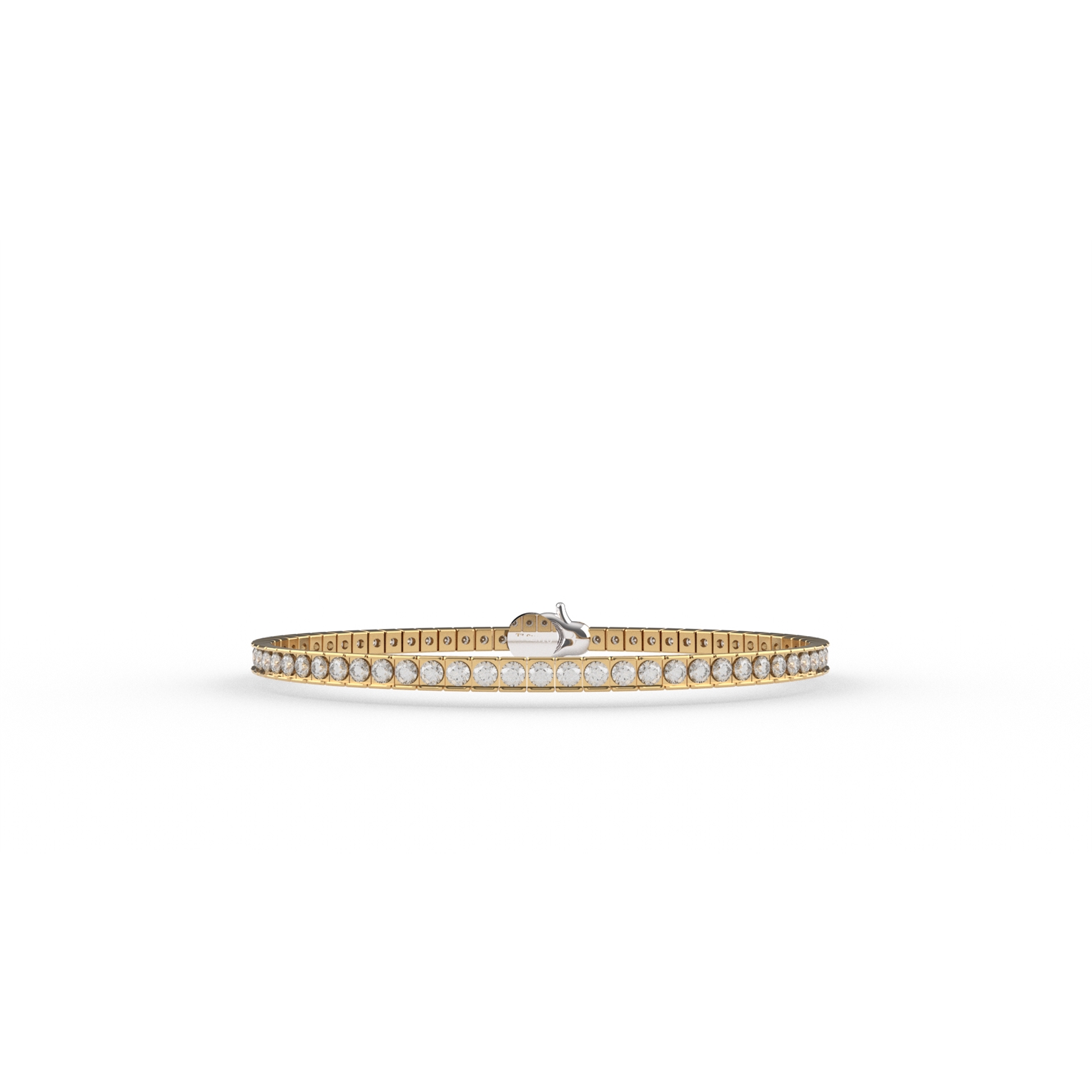 Ti Sento Milano - Zilveren tennisarmband bezet met zirconia's, verguld - 23039ZY/L